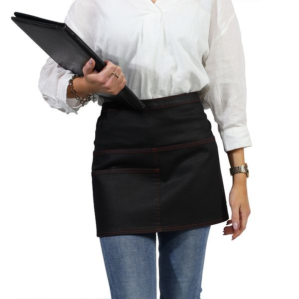 Barschürze 50 cm - 3 tlg - schwarz